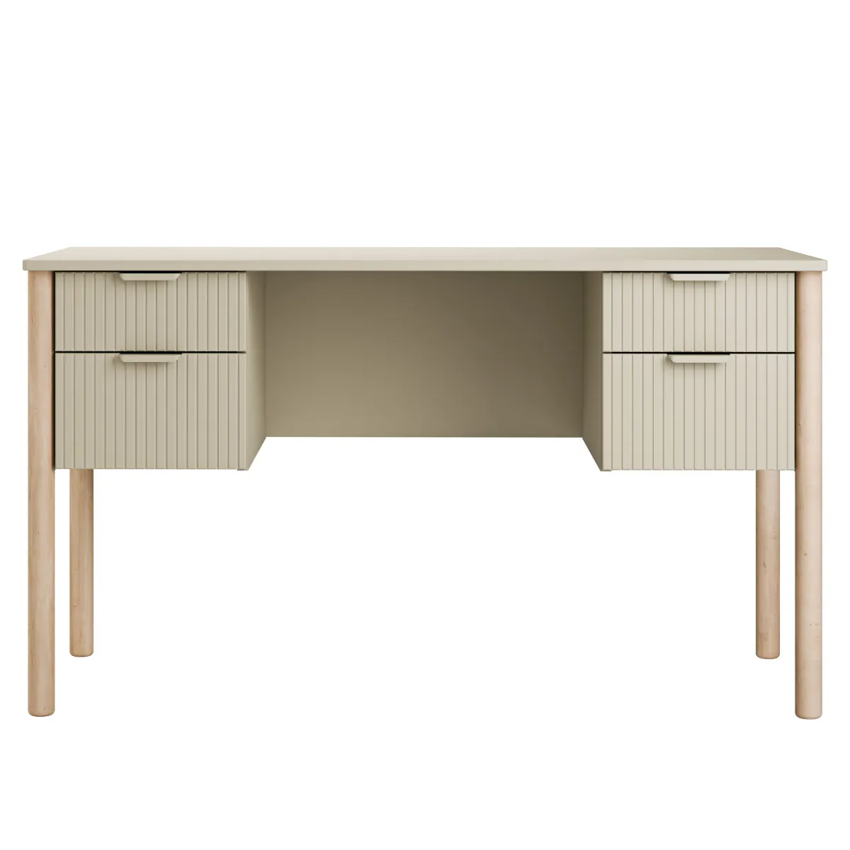 Biurko PINIO MILOO szampan – biurko dziecięce z szufladami wymiary i konstrukcja