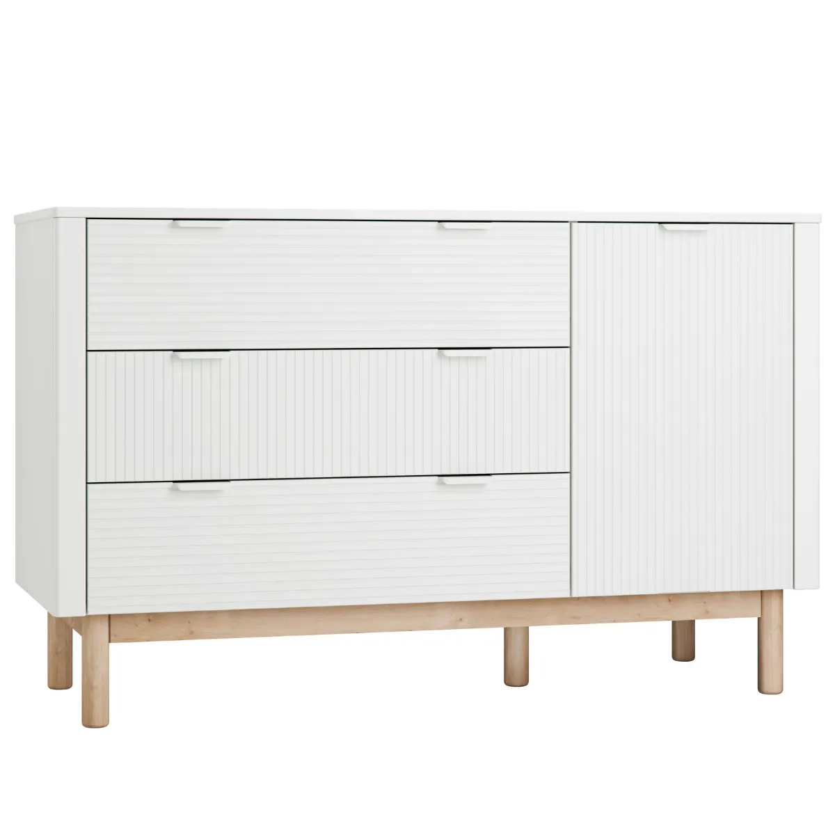 Wymiary dużej komody dziecięcej PINIO MILOO białej