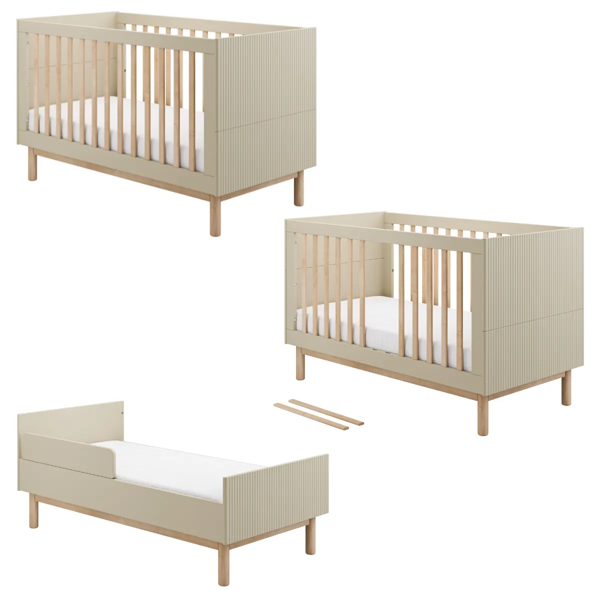 Łóżeczko PINIO MILOO 140x70 szampan w aranżacji pokoju dziecka