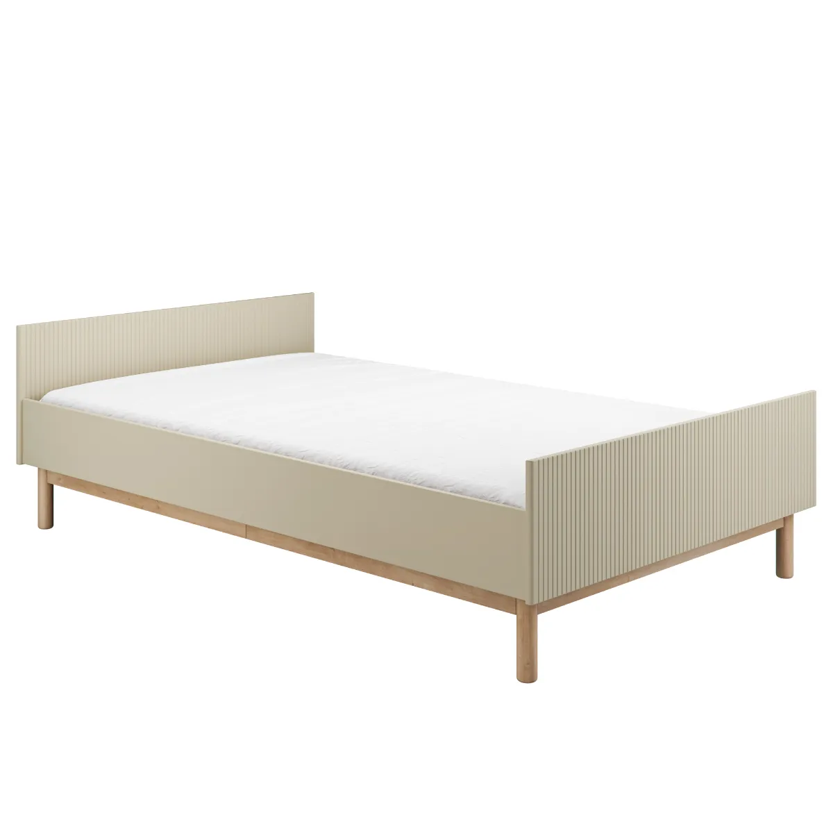 Łóżko dziecięce 120x200 PINIO MILOO szampan – stabilna konstrukcja