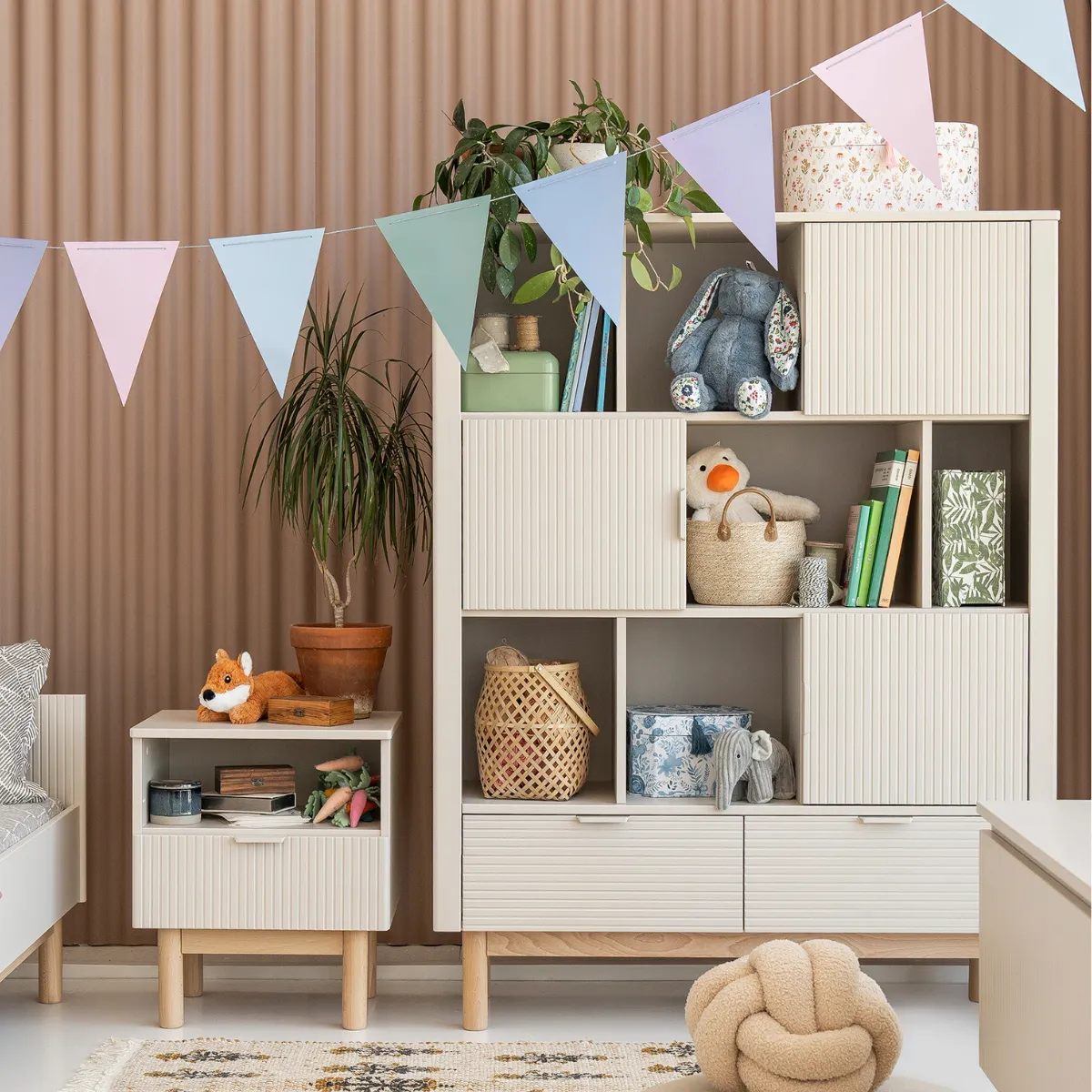 Regał szeroki PINIO MILOO szampan – wymiary