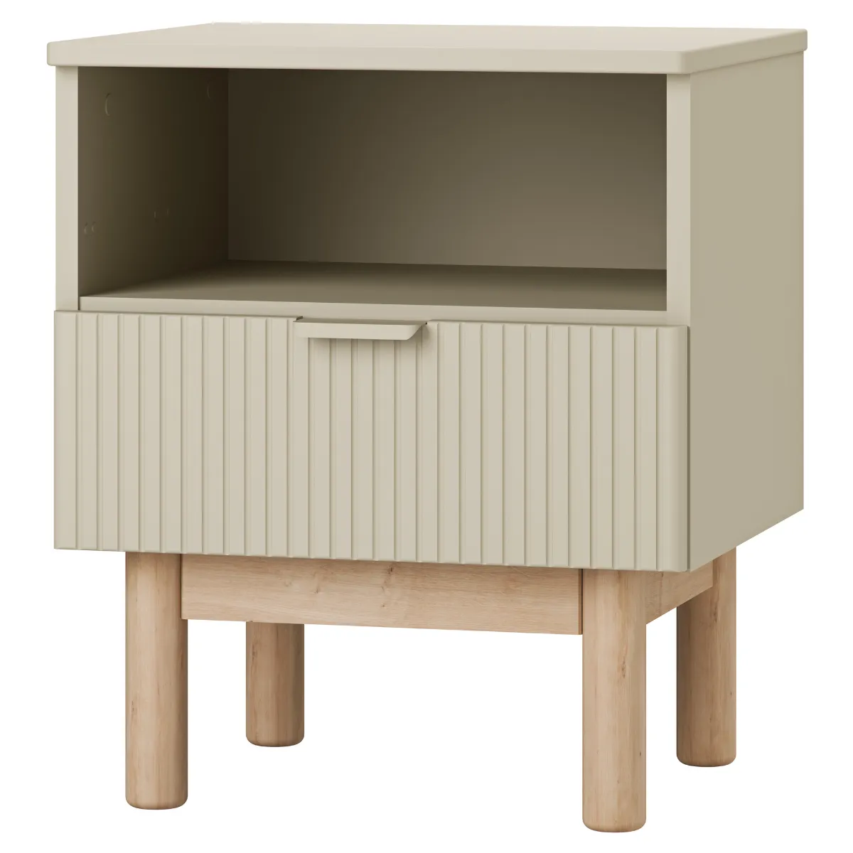 Szafka nocna PINIO MILOO szampan – szafka nocna dla dziecka do łóżka