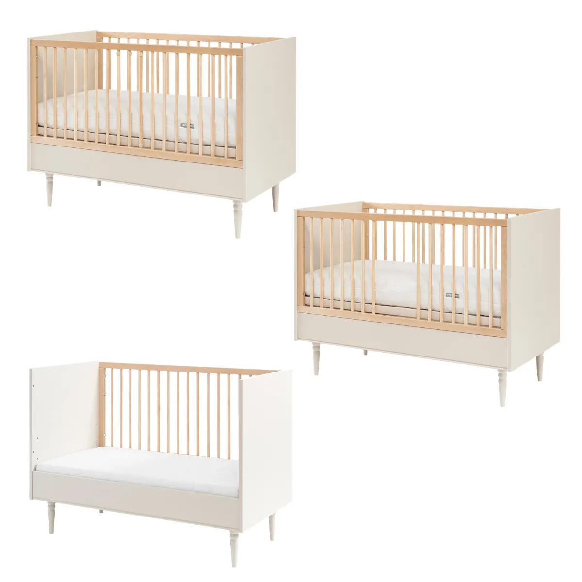 Łóżeczko Pinio Petite 120x60 szampan