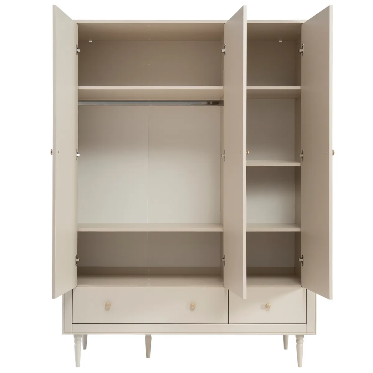 Wnętrze szafy Pinio Petite 3-drzwiowej