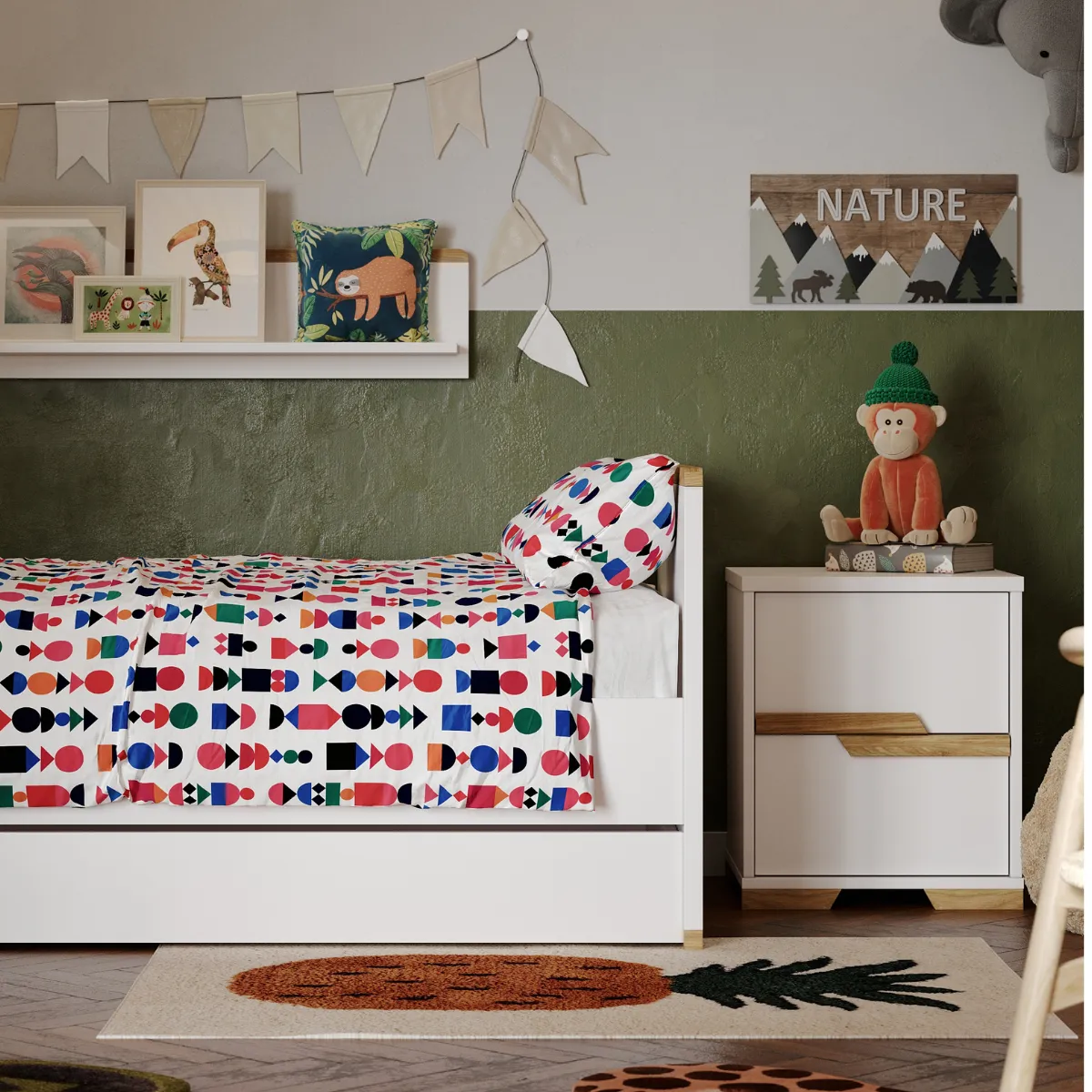 Szafka nocna Pinio Snap w pokoju dziecka