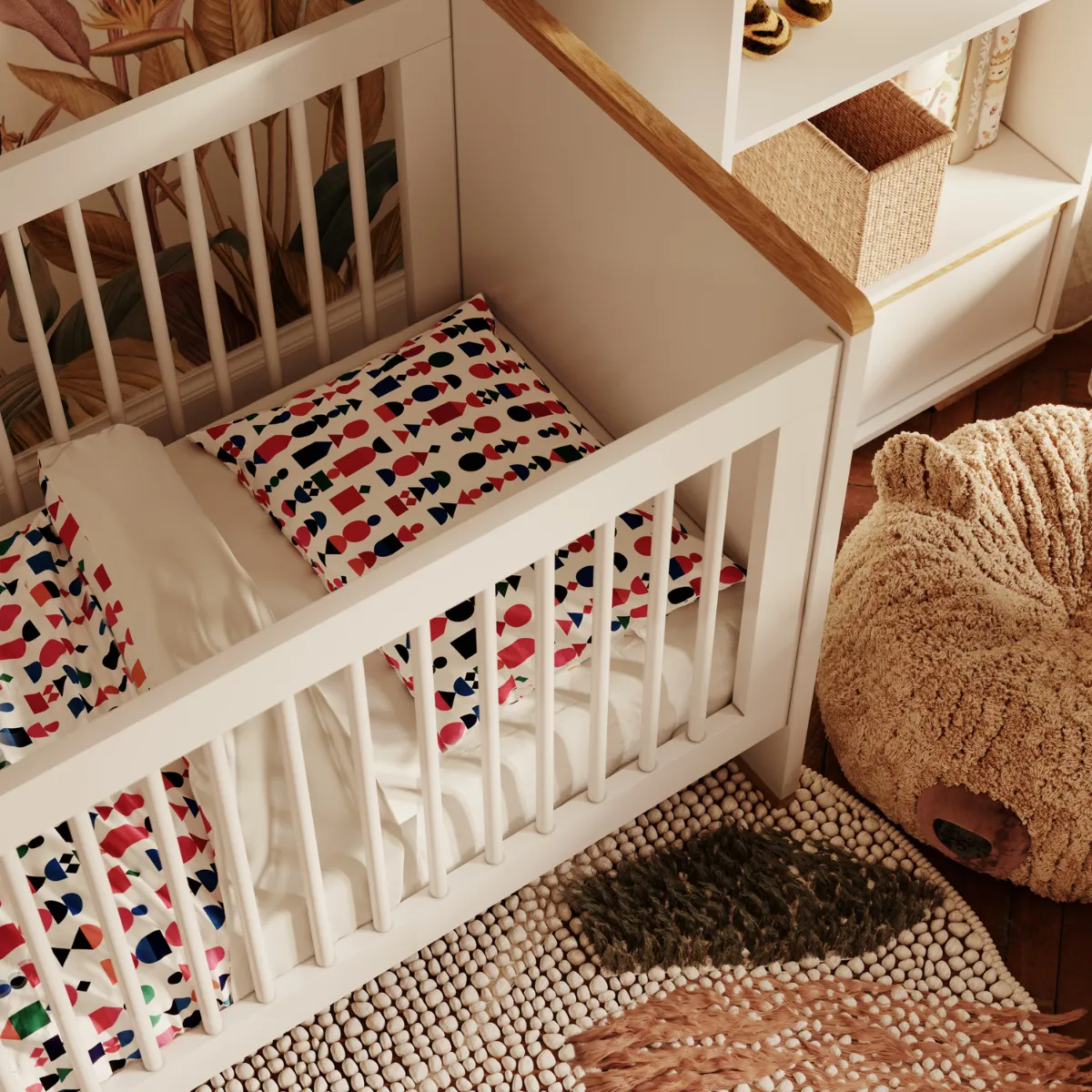 Łóżeczko Pinio Snap w pokoju dziecka