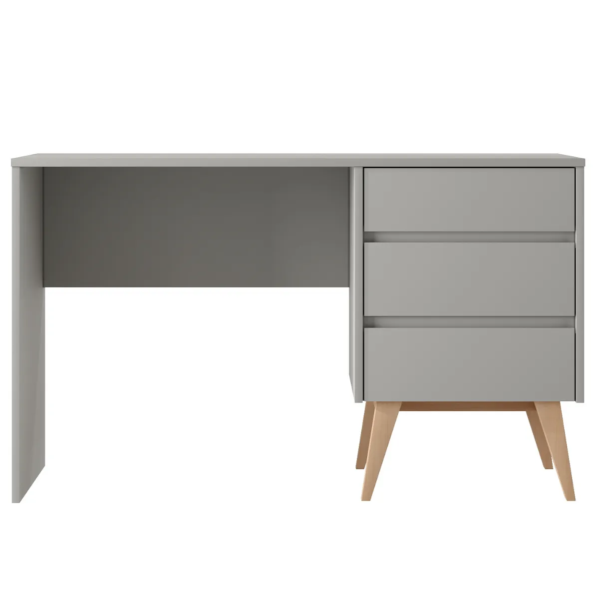 Biurko dziecięce PINIO SWING szare z 3 szufladami do pokoju dziecka