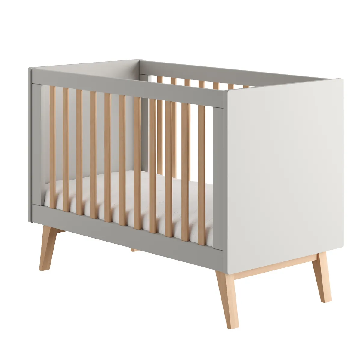 Łóżeczko niemowlęce 120x60 SWING szare PINIO