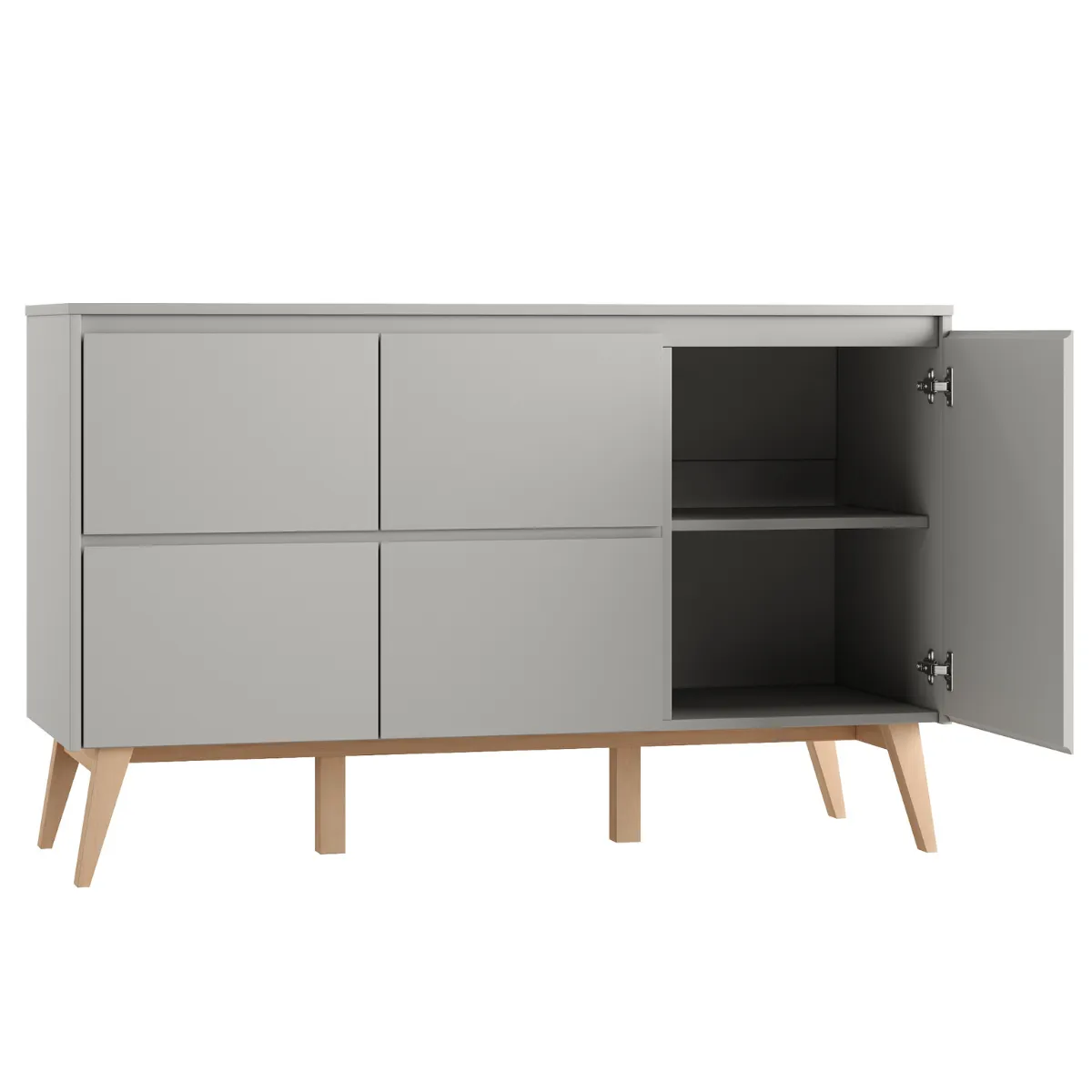 Szara komoda dziecięca PINIO SWING w aranżacji pokoju dziecka