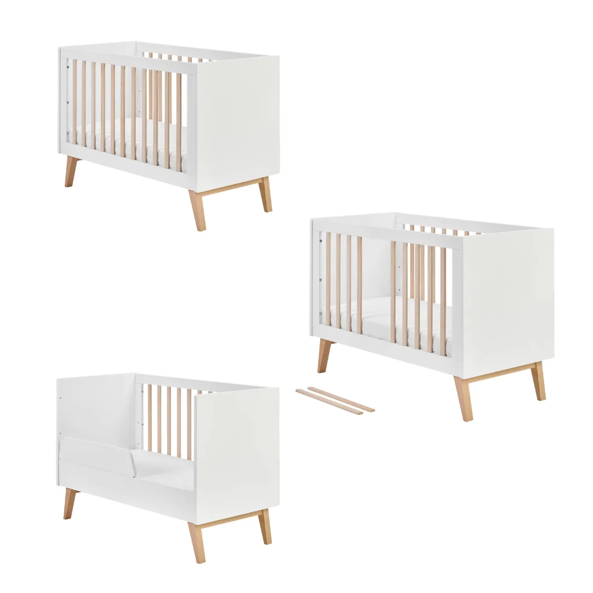 łóżeczko niemowlęce PINIO SWING 120x60 białe