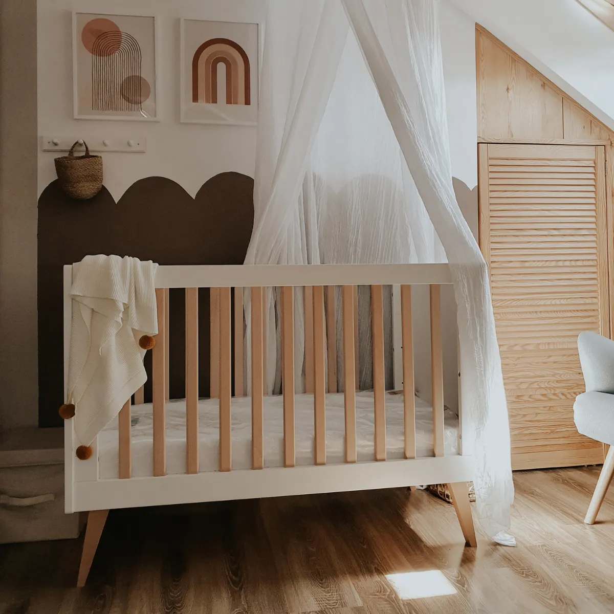 łóżeczko dziecięce 120x60 PINIO SWING białe