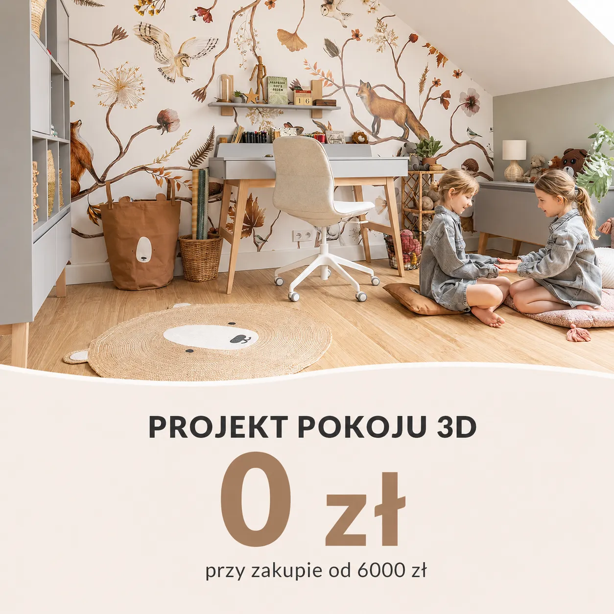 Projekt pokoju 3D za 0 zł przy zakupie mebli w FUMIO