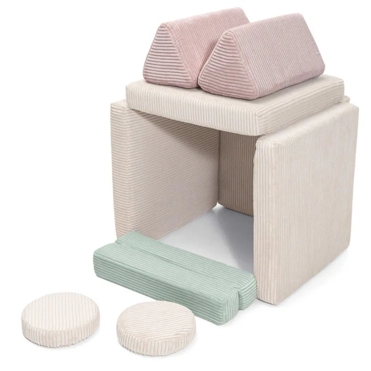 Sofa SHAPPY Mini sztruks Lollipop ekspozycja FUMIO Warszawa