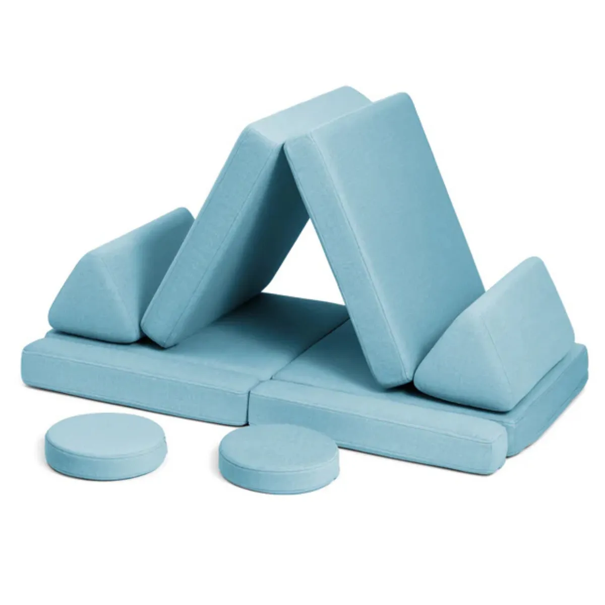 Sofa SHAPPY Mini sztruks Niebieska ekspozycja FUMIO Warszawa