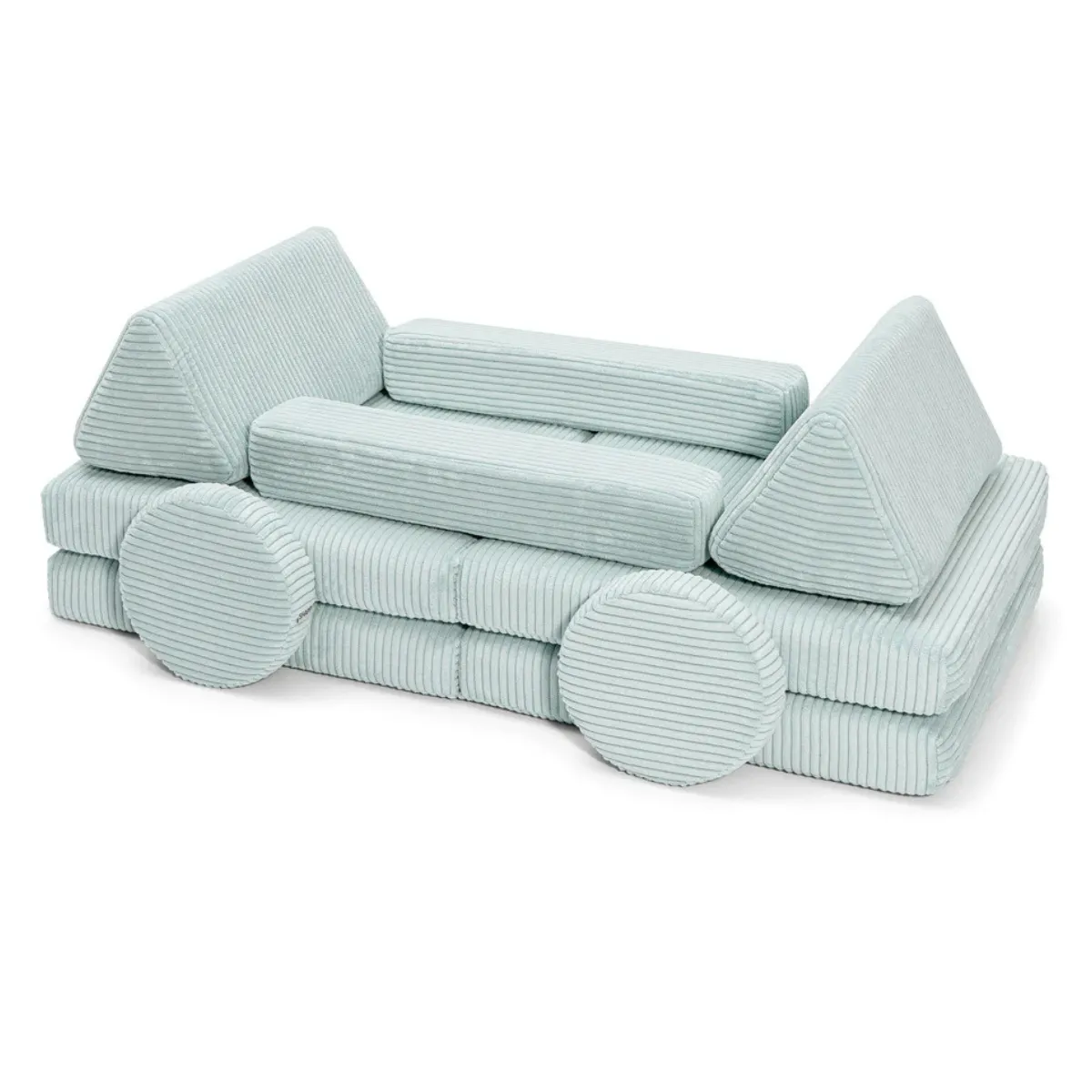 Sofa SHAPPY Mini sztruks Miętowa do pokoju dziecka