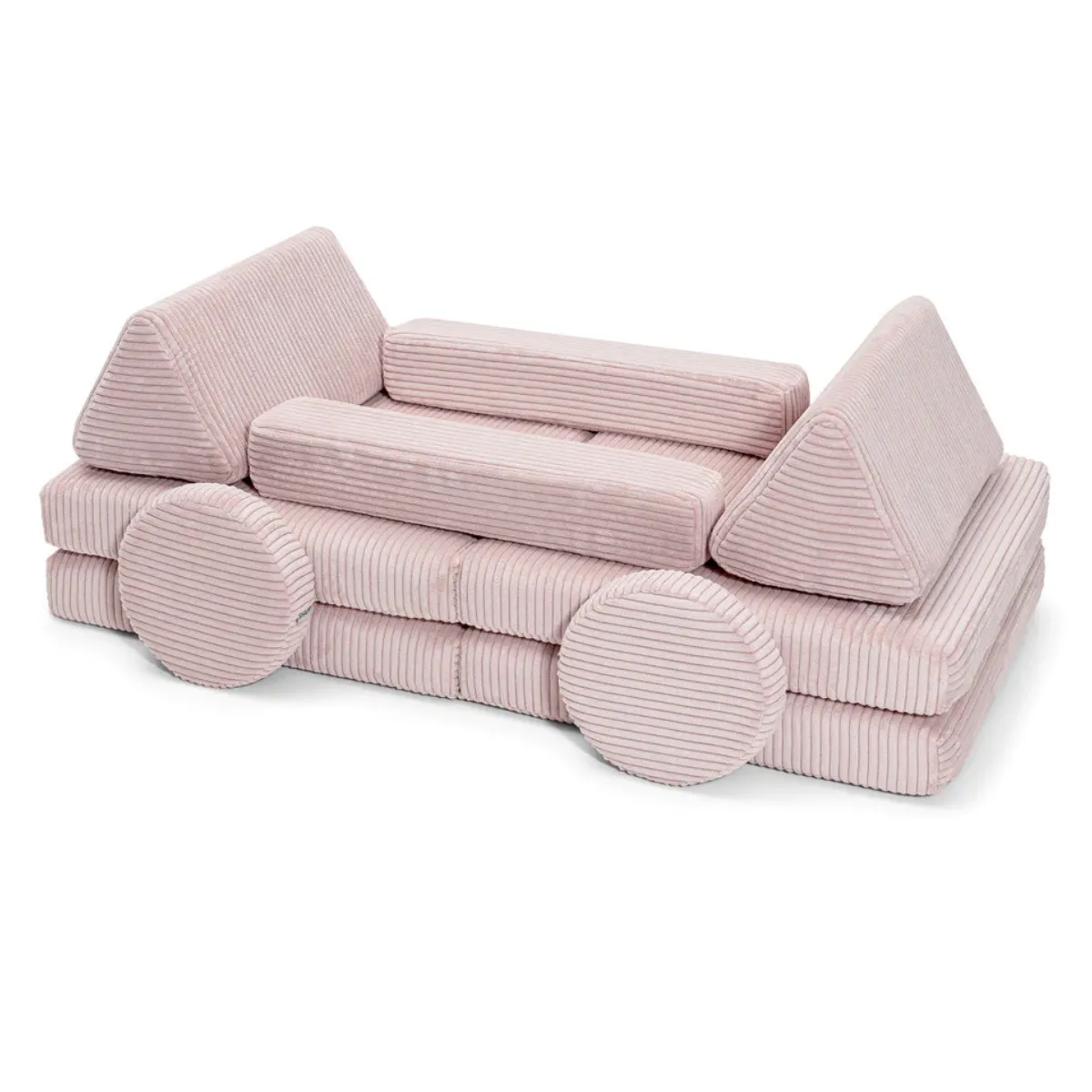 Sofa SHAPPY Mini sztruks Różowa do pokoju dziecka