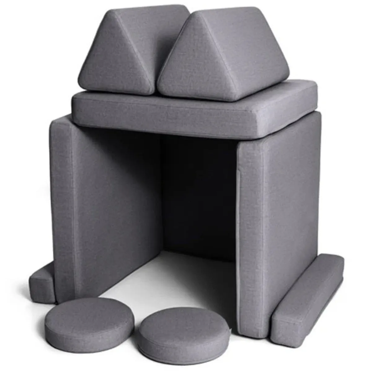 Sofa modułowa Shappy Play ciemnoszara do pokoju dziecka