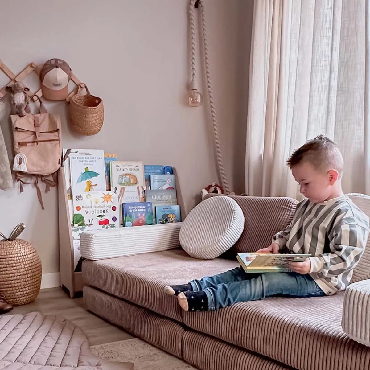 Sofa SHAPPY sztruks Cookie do pokoju dziecka