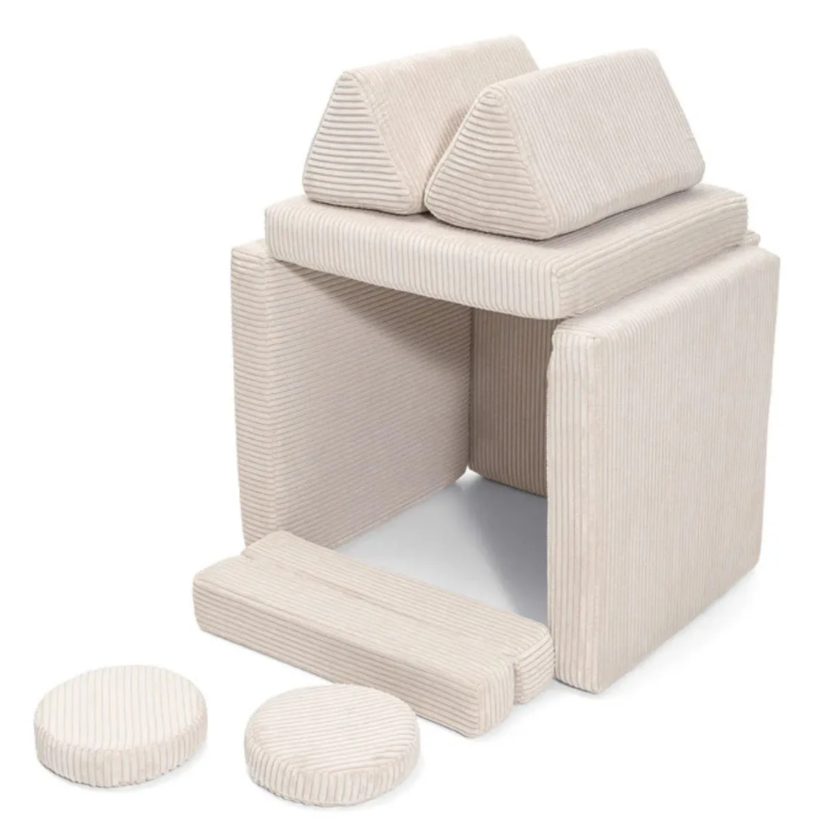 Sofa SHAPPY Mini sztruks Wanilia ekspozycja FUMIO Warszawa