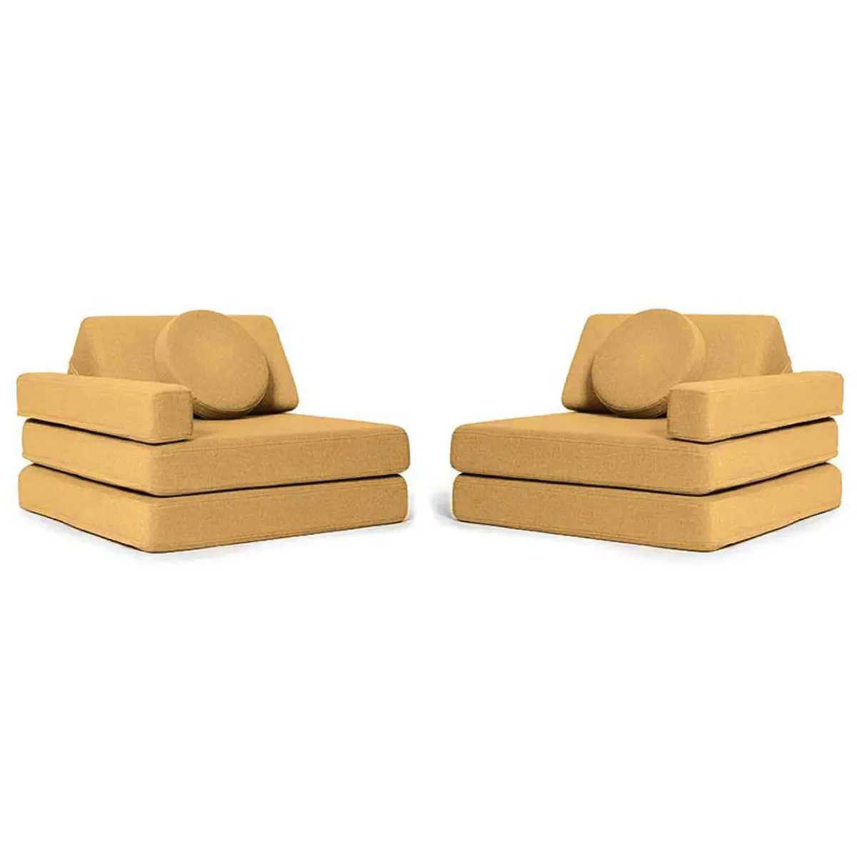 Sofa modułowa Shappy Play musztardowa do pokoju dziecka