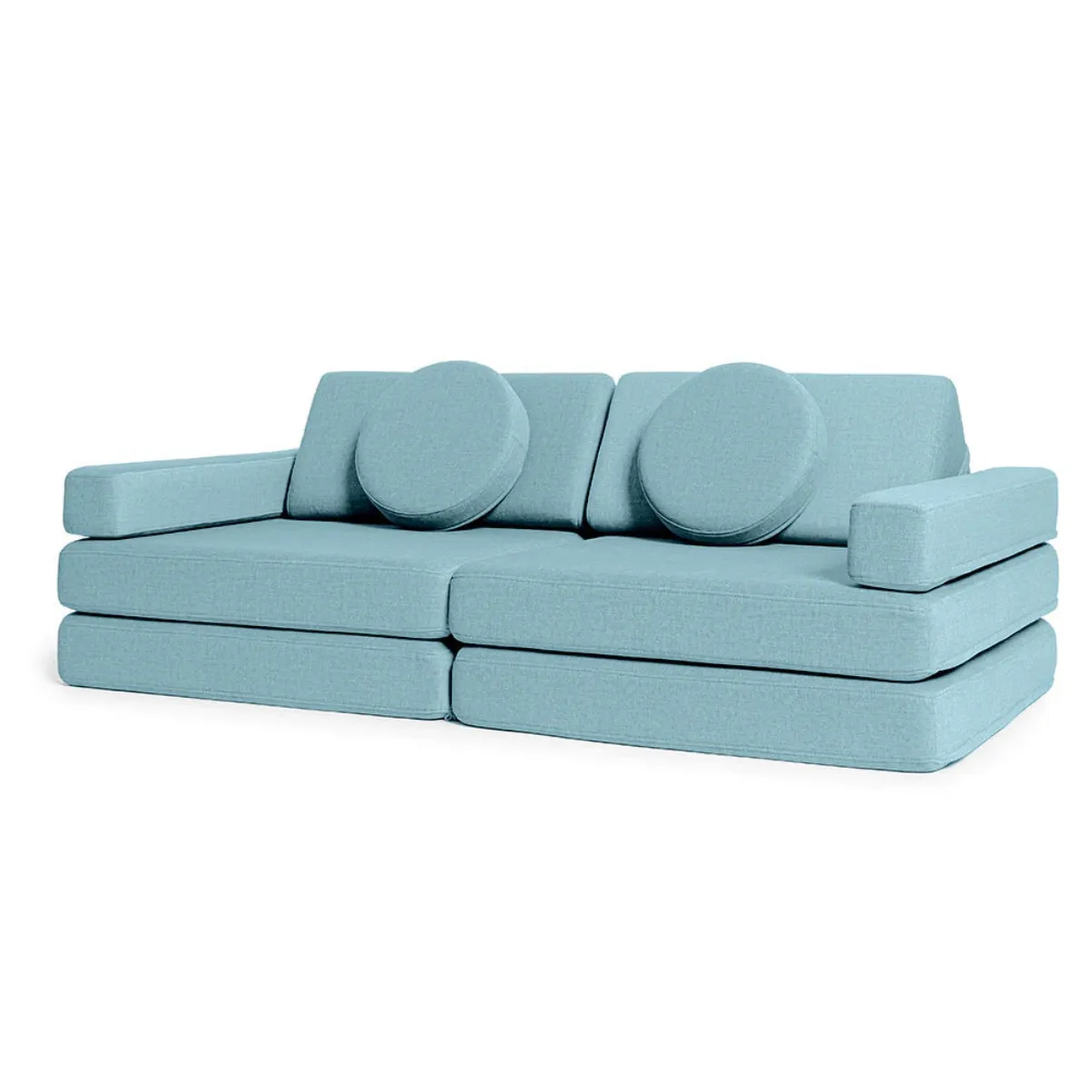 Sofa modułowa Shappy Play niebieska ekspozycja FUMIO Warszawa