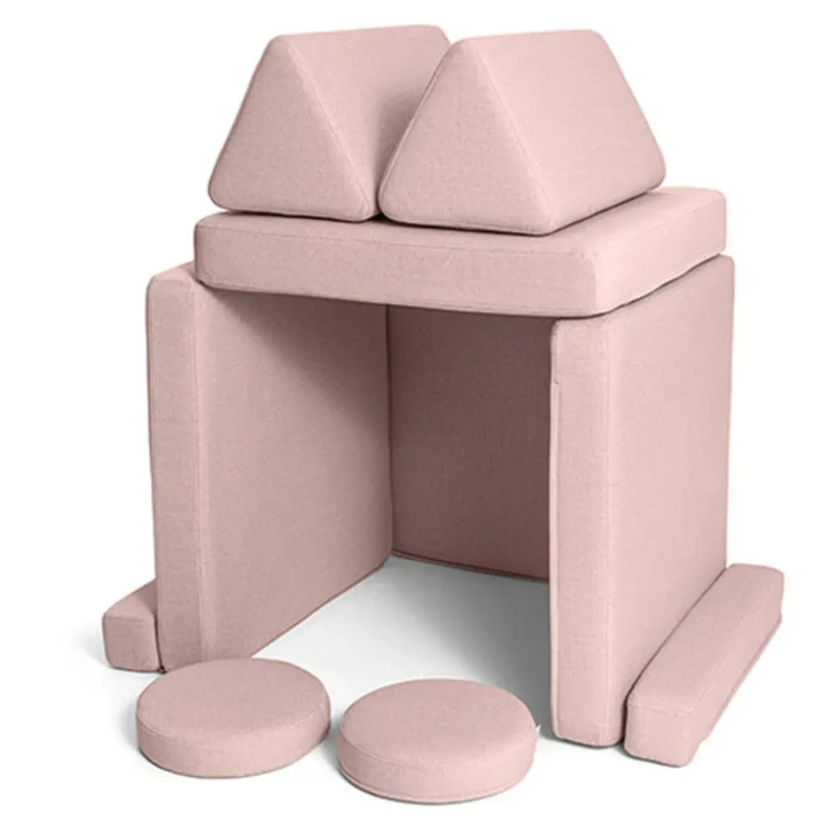 Sofa modułowa Shappy Play delikatny róż do pokoju dziecka