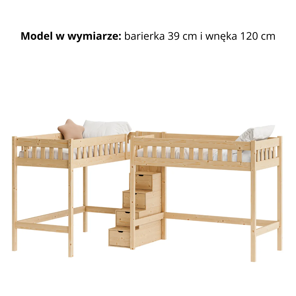 Antresola IMPERIAL L – barierka 39 cm i wnęka 120 cm