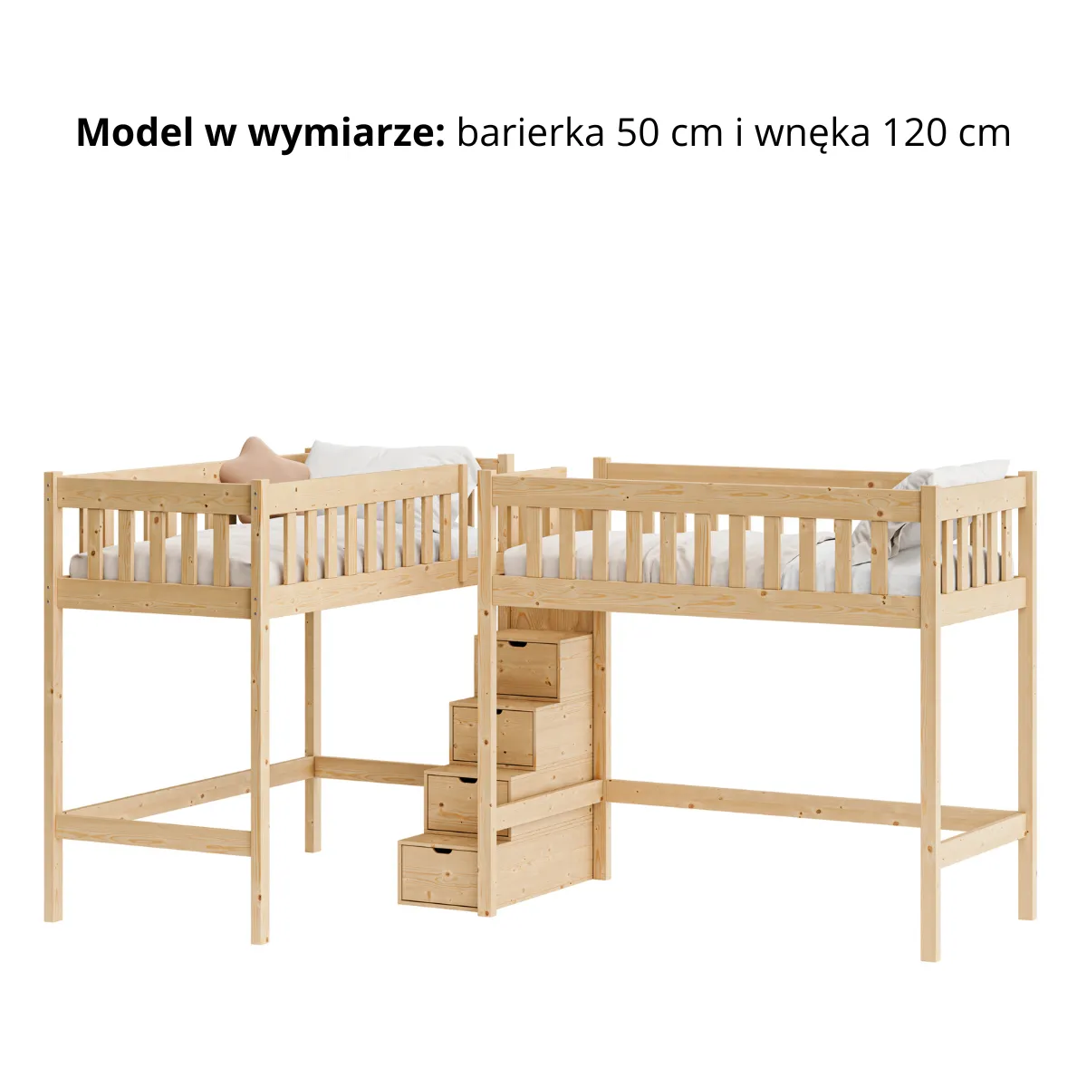 Antresola IMPERIAL L – barierka 50 cm i wnęka 120 cm