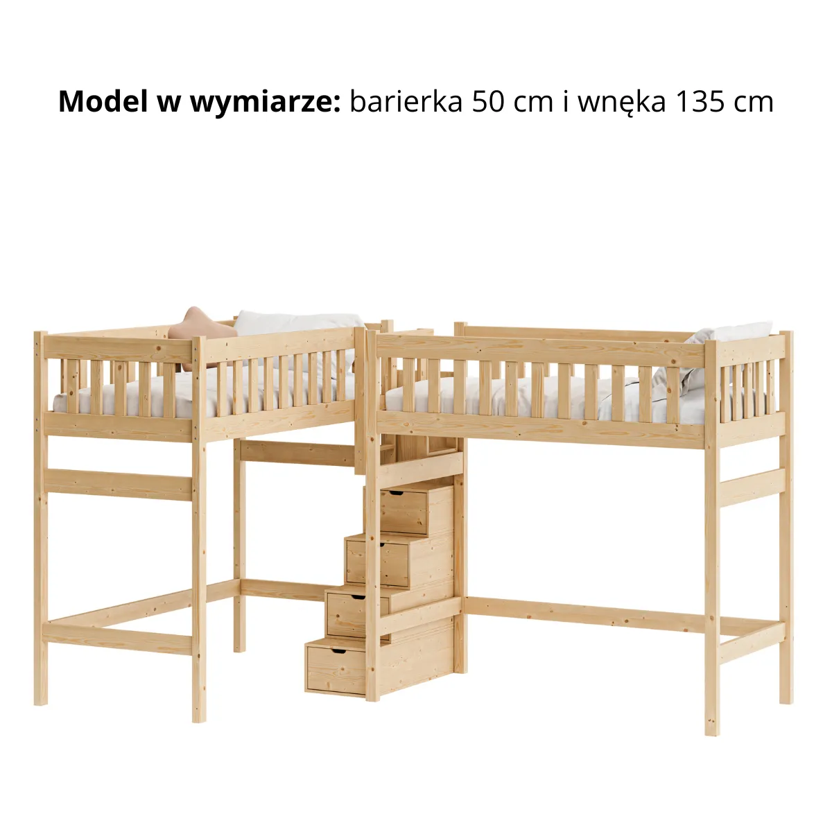 Antresola IMPERIAL L – barierka 50 cm i wnęka 135 cm