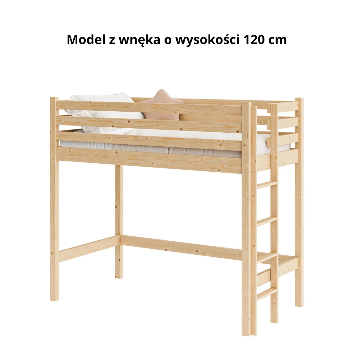 Antresola BERG z boczną drabinką – wnęka 120 cm