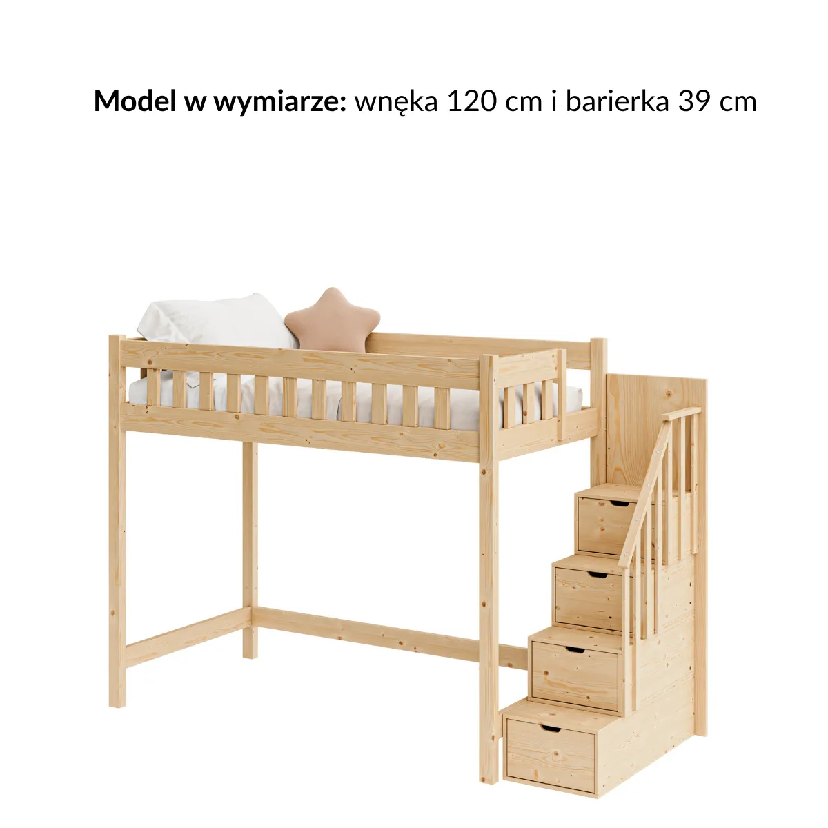Łóżko antresola IMPERIAL wnęka 120 cm