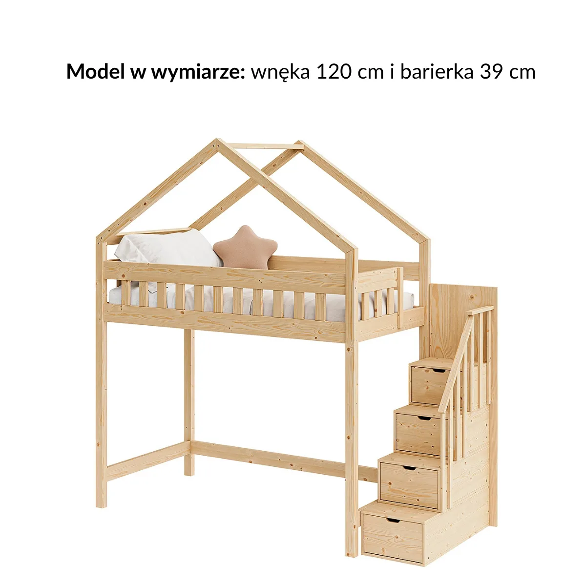 Łóżko antresola IMPERIAL HOUSE wnęka 120 cm