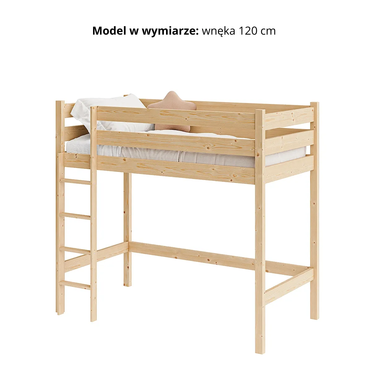 Łóżko antresola MING wnęka 120 cm