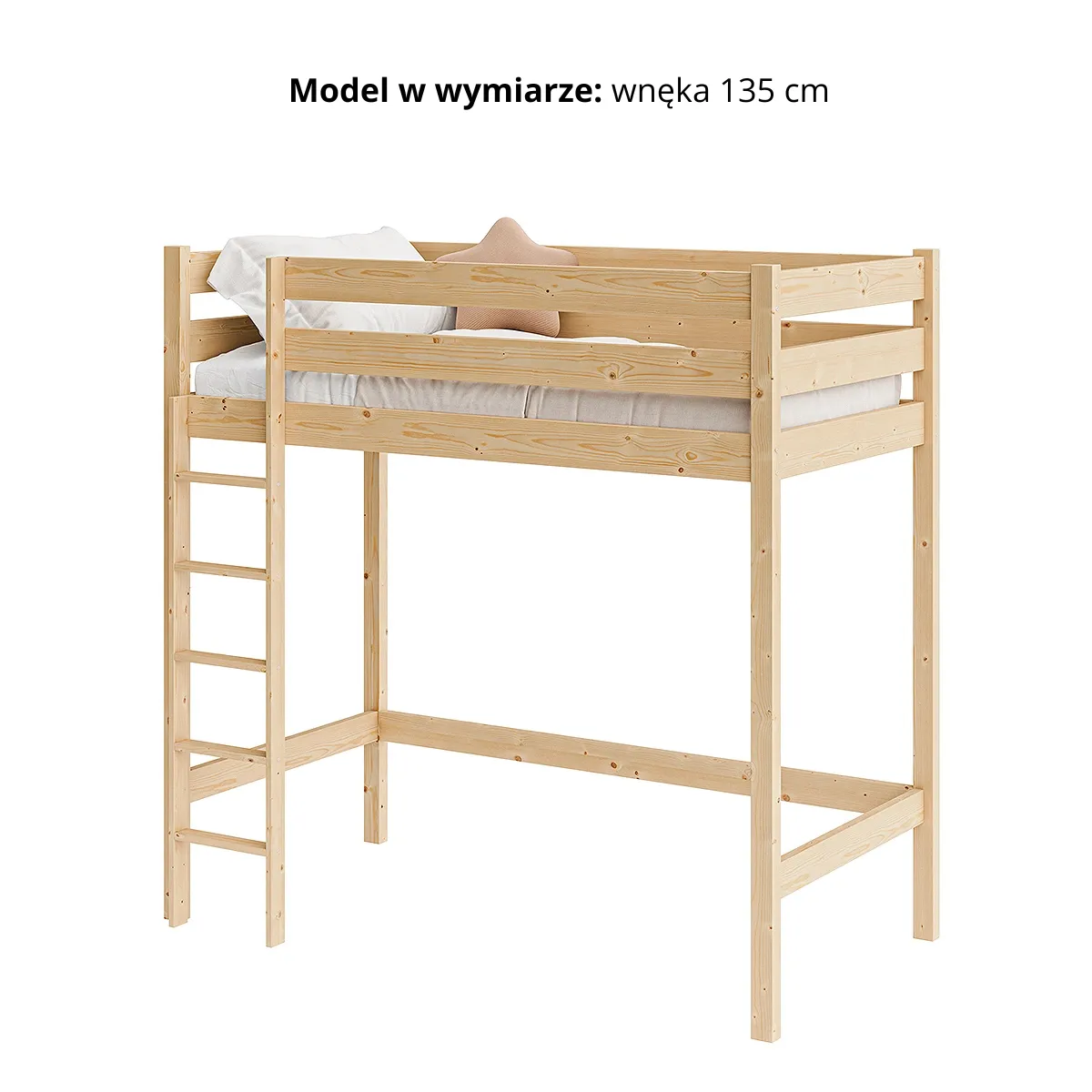 Łóżko antresola MING wnęka 135 cm