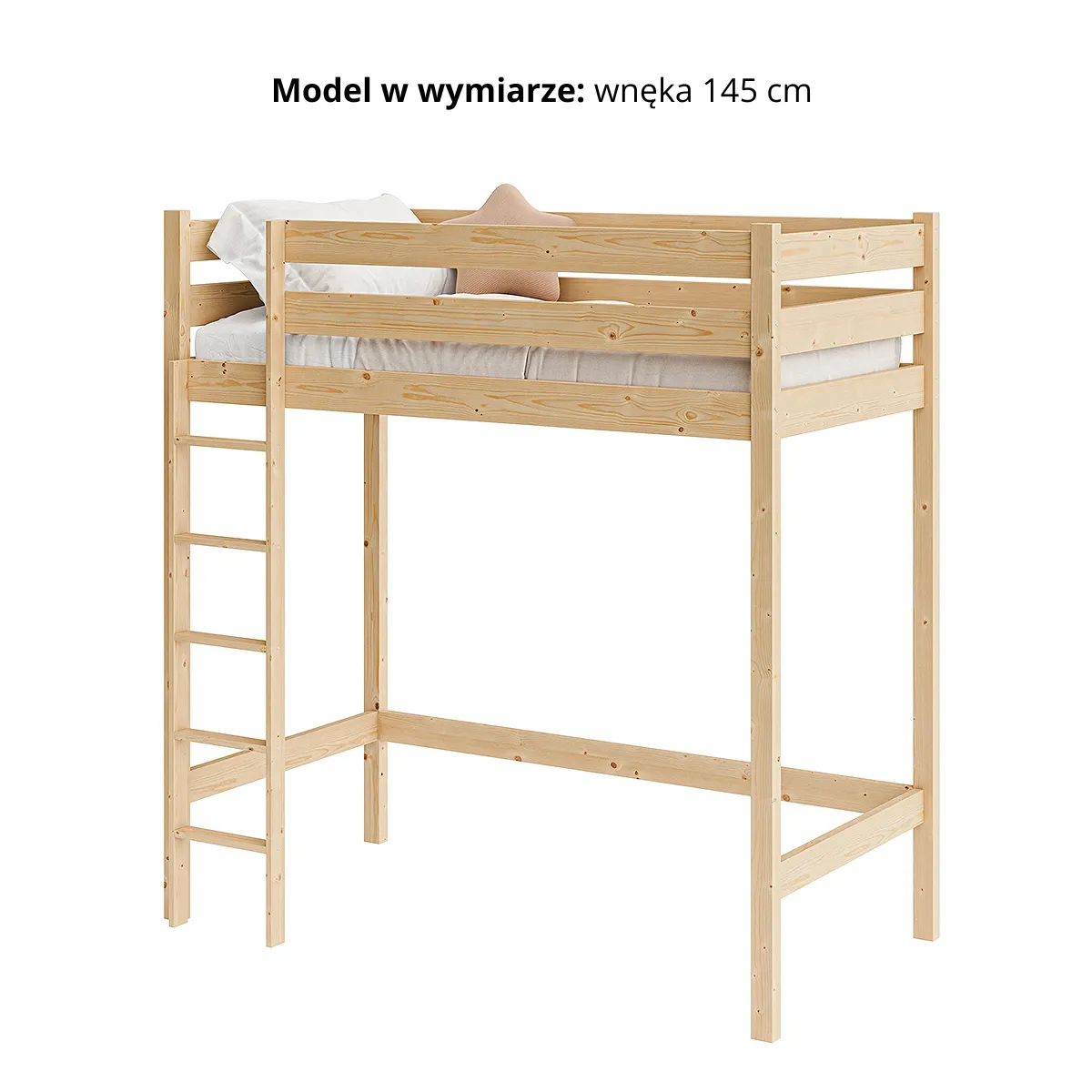 Łóżko antresola MING wnęka 145 cm