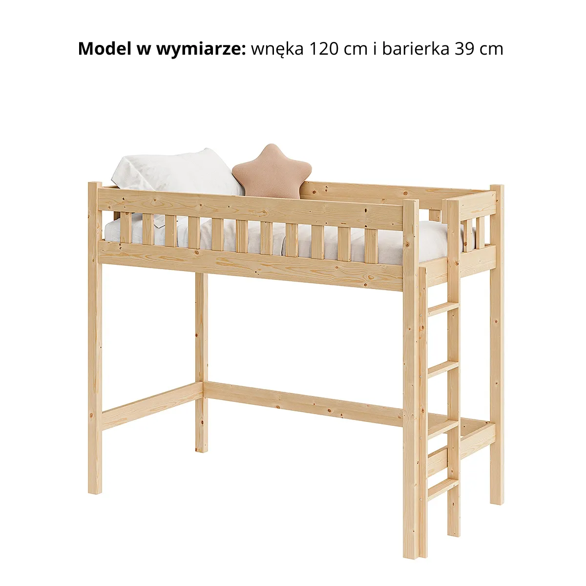 Łóżko antresola NEST wnęka 120 cm