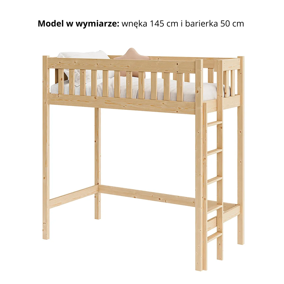 Łóżko antresola NEST wnęka 145 cm