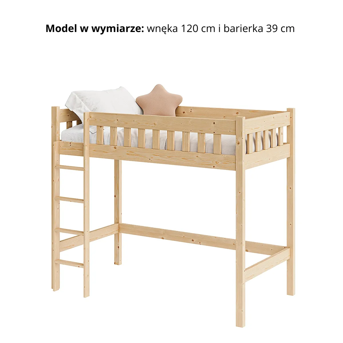 Łóżko antresola NEST wnęka 120 cm