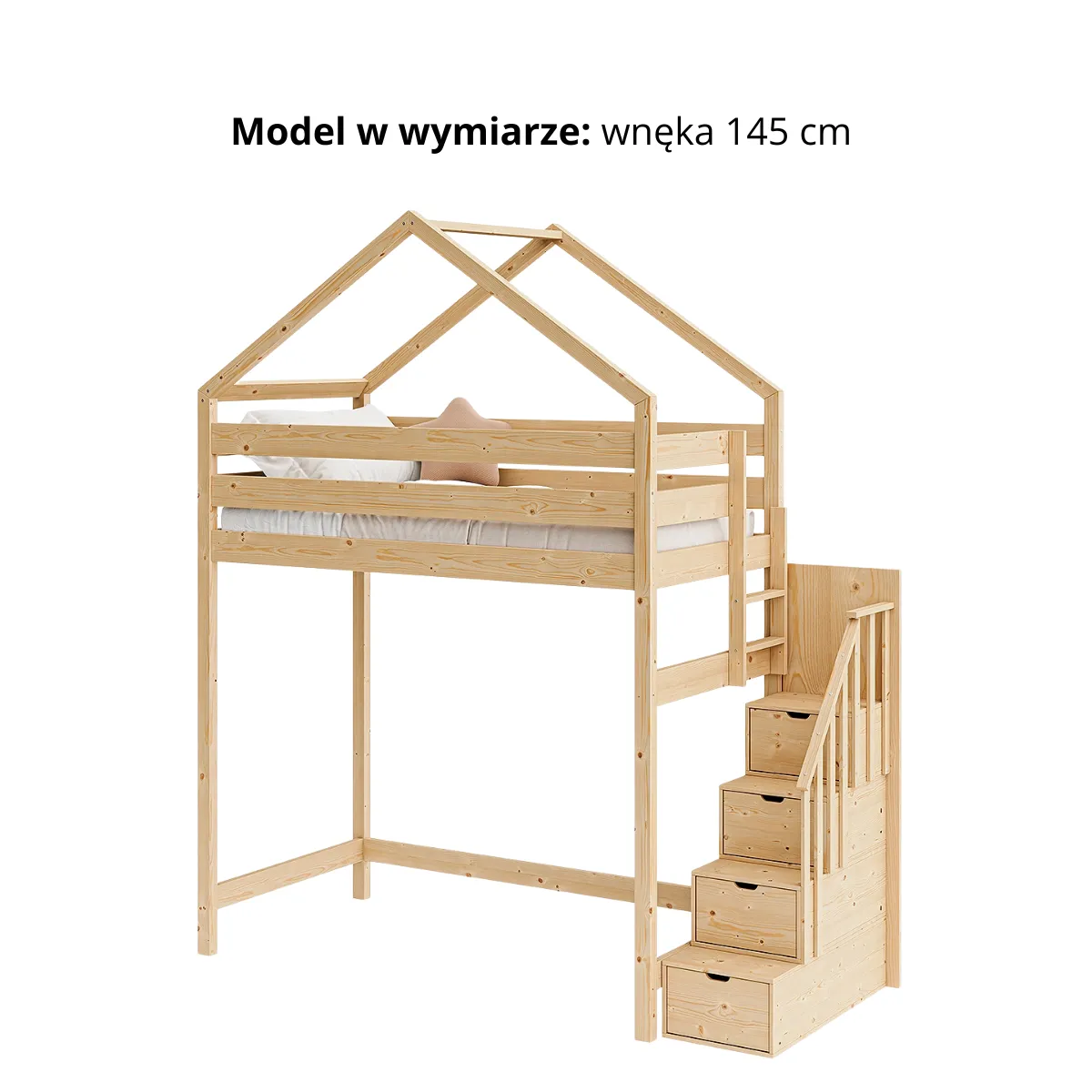 Łóżko antresola OLIMP HOUSE wnęka 145 cm