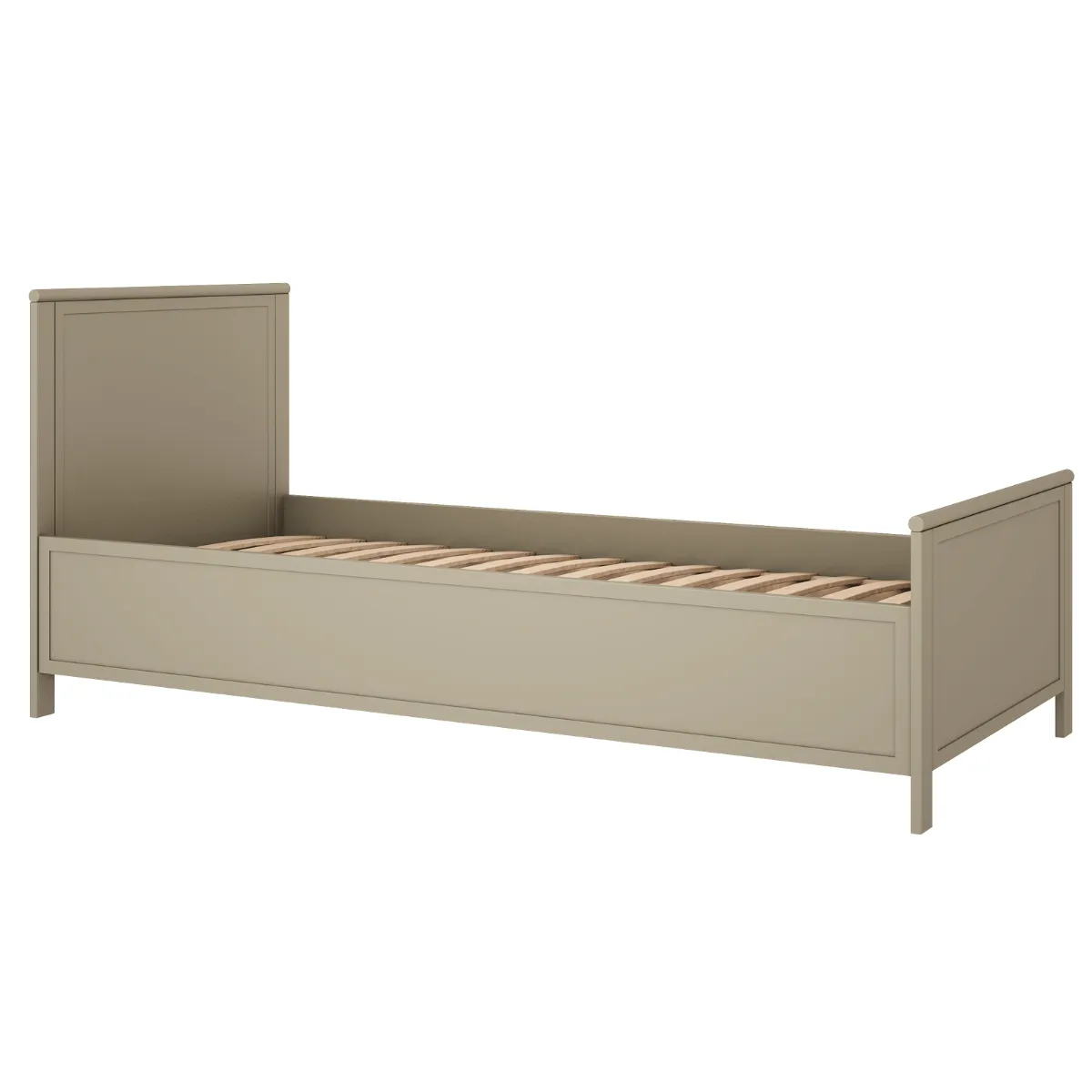 Wymiary łóżka WOOD LUCK Vintage eukaliptus 90x200 z pojemnikiem